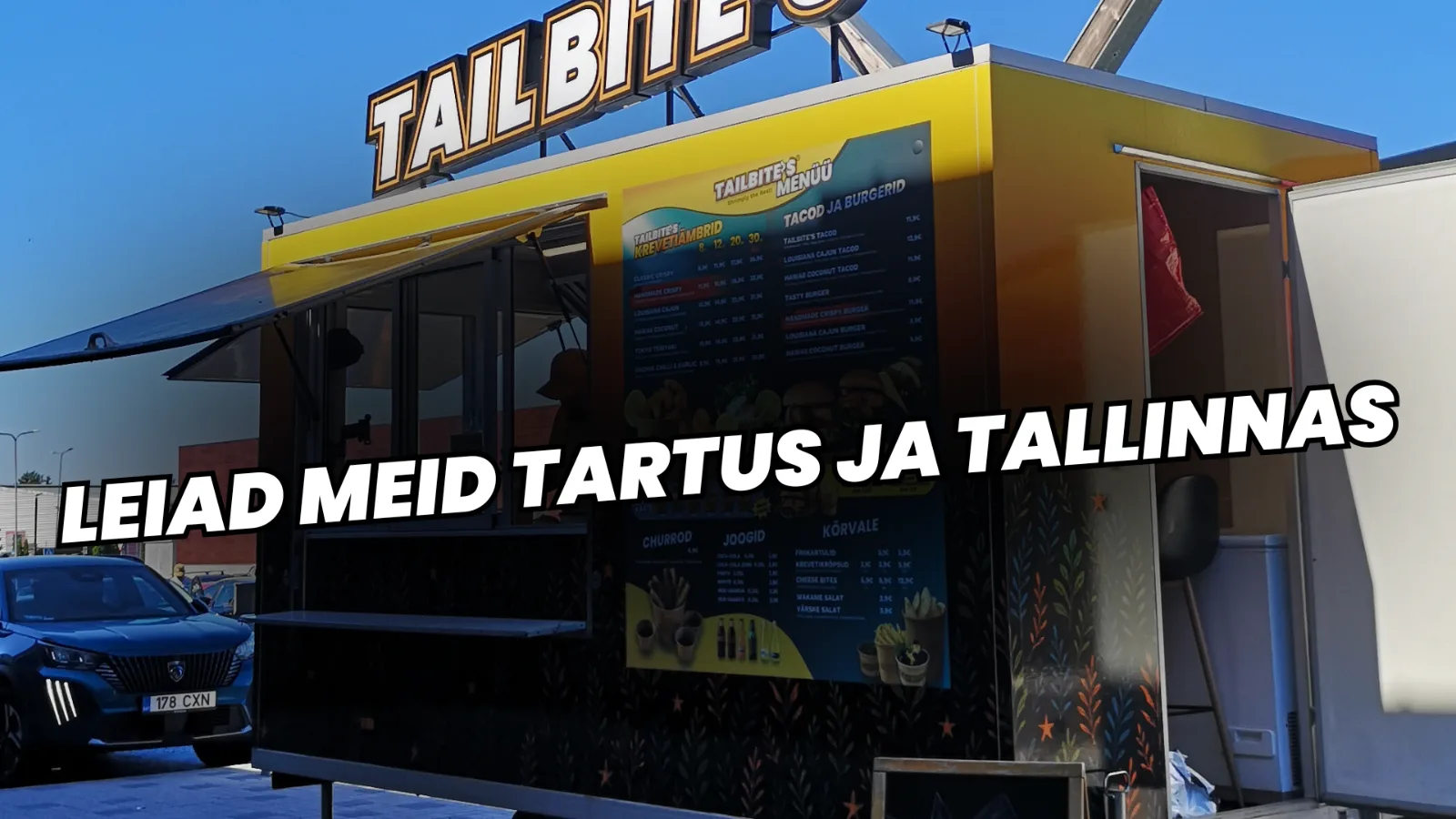 TAILBITE’S® toiduauto koos menüütahvliga